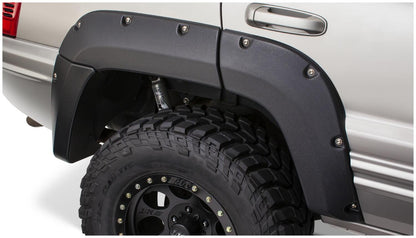 Black Jeep Cutout Style Textured Finish 4-Piece Fender Flare Set For 1999-2004 Jeep Grand Cherokee Bushwacker