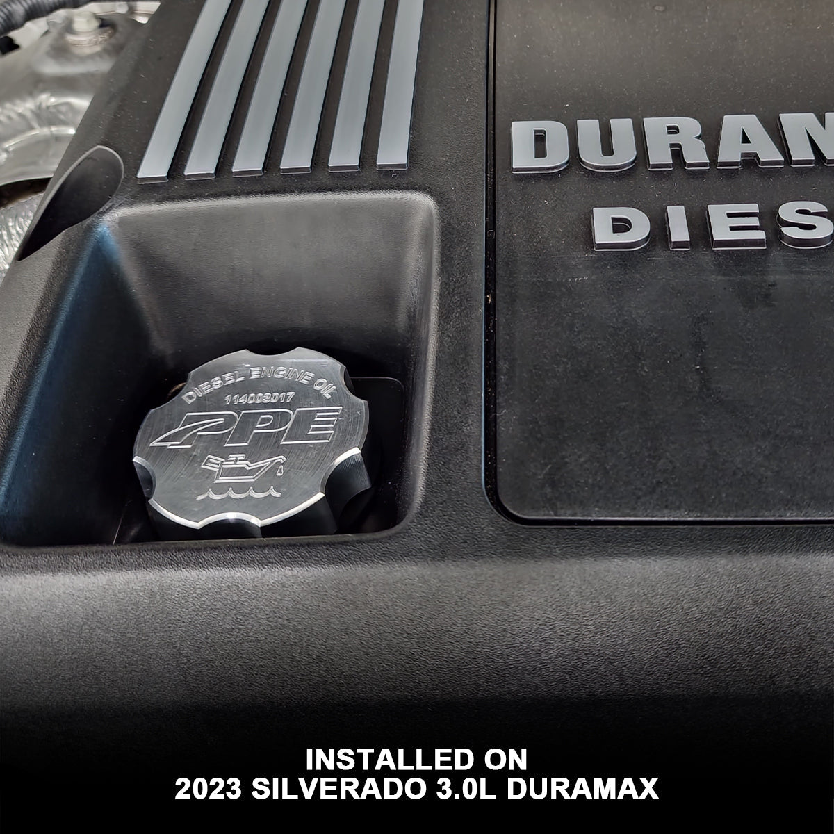 2001-2023 GM 6.6L/3.0L Duramax Billet Aluminum Engine Oil Filler Cap