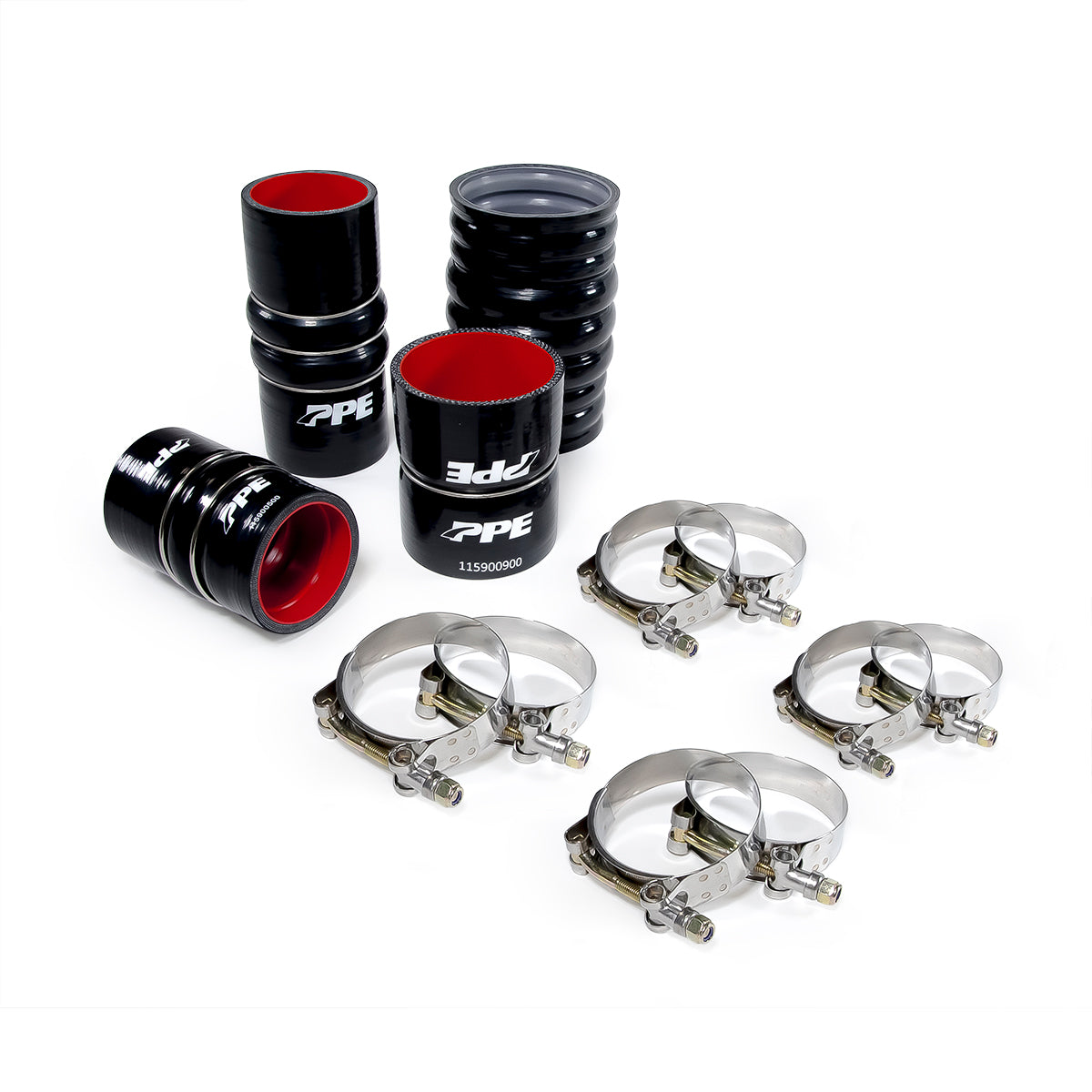 LML 11-16 Silicone Hose And Clamp Kit Black PPE Diesel