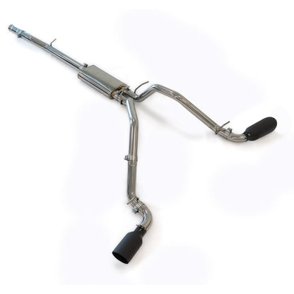Exhaust Cat Back w/tips Pol/Blk 09-13
