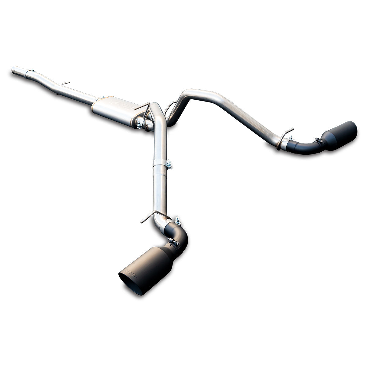 Exhaust Cat Back 2.5 Inch w/Dual Tips Raw/Pol GM 4.3L 5.3L 2014-2018 2019 Classic Body
