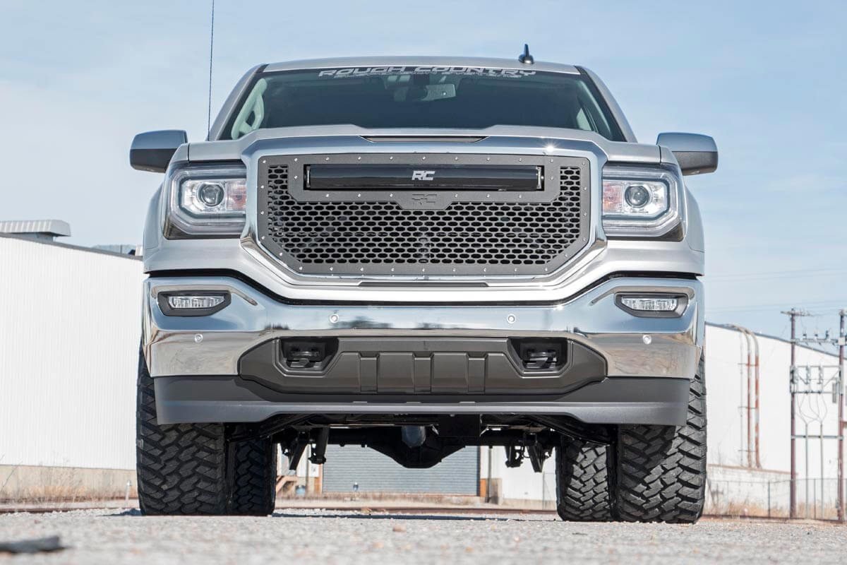 3.5 Inch Suspension Lift Knuckle Kit w/Struts & V2 Monotube 14-18 Silverado/Sierra 1500 4WD Aluminum & Stamped Steel Rough Country
