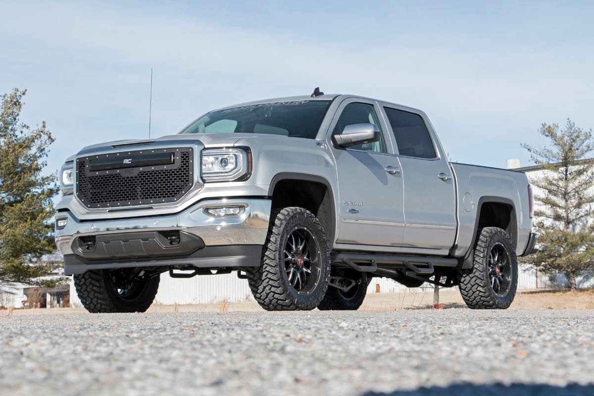 3.5 Inch Suspension Lift Knuckle Kit w/Struts & V2 Monotube 14-18 Silverado/Sierra 1500 4WD Aluminum & Stamped Steel Rough Country