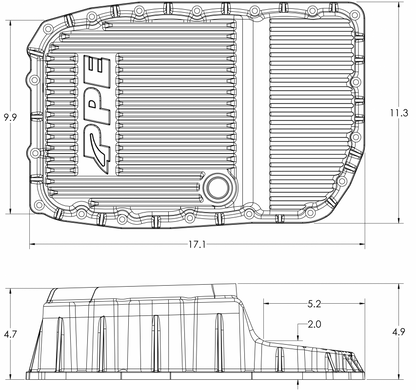 2007-2020 GM w/ 6L80 Heavy-Duty Cast Aluminum Transmission Pan Raw