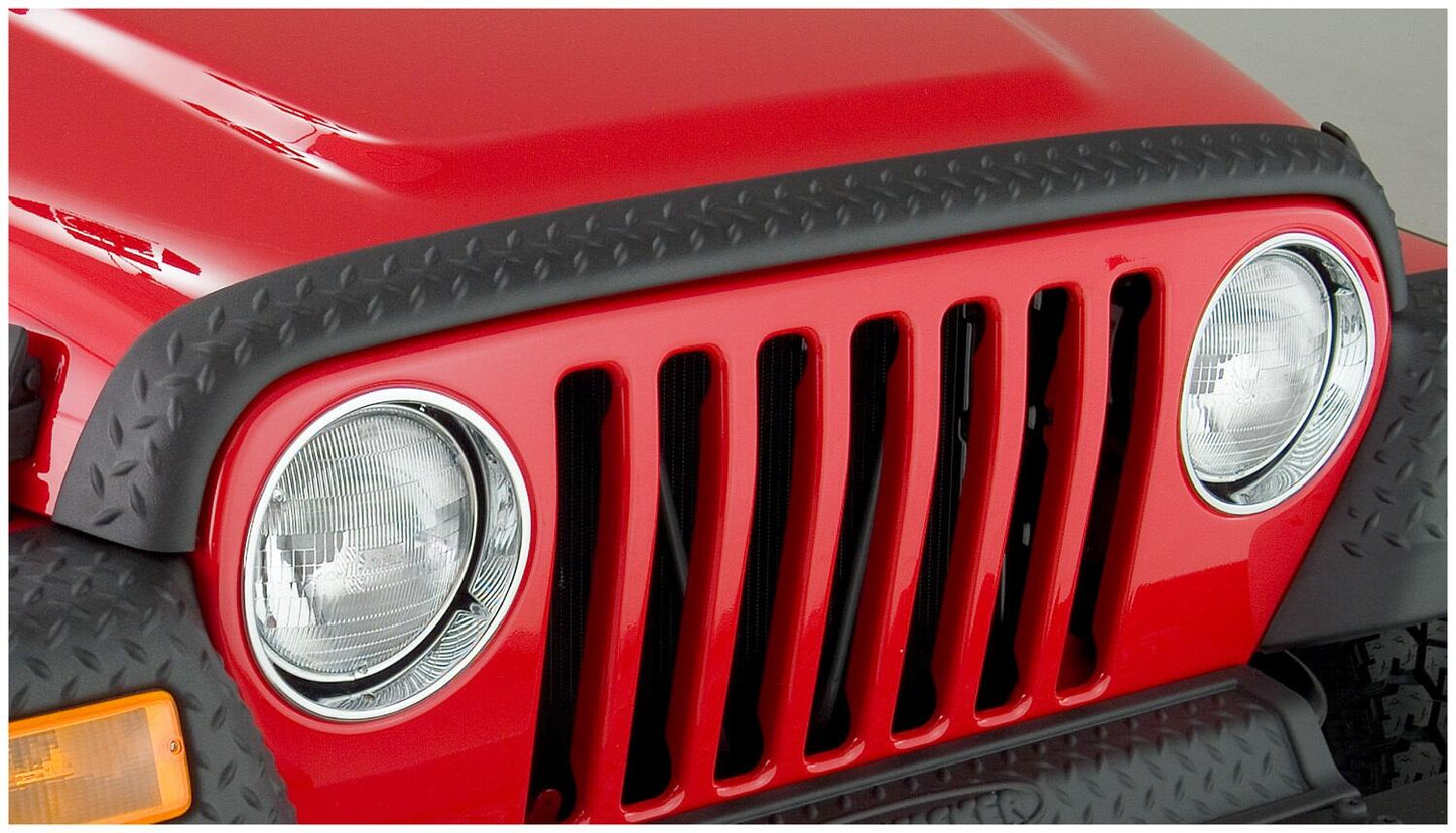 Black Trail Armor Hood Stone Guard For 1998-2006 Jeep Wrangler Bushwacker