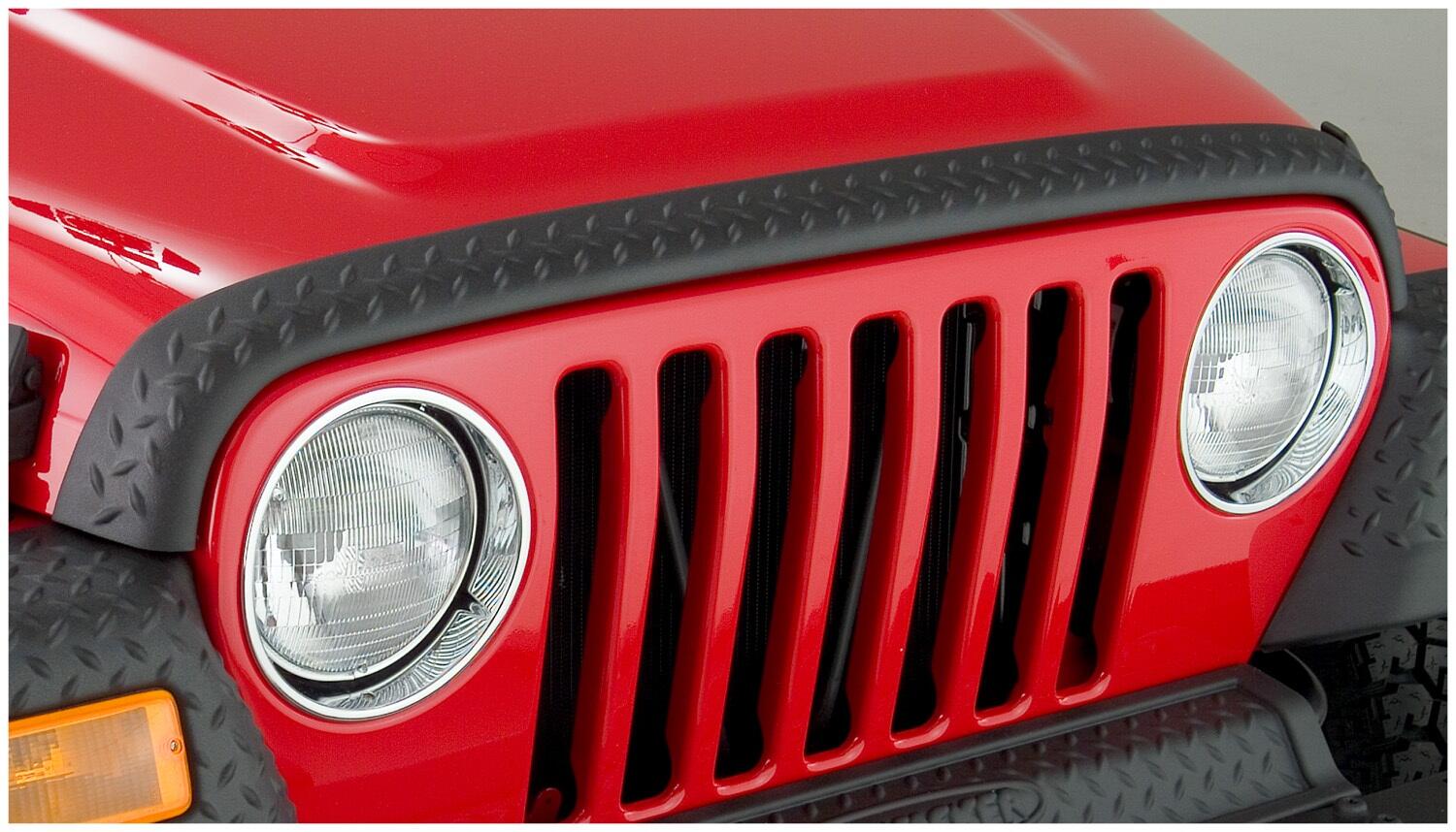 Black Trail Armor Hood Stone Guard For 1998-2006 Jeep Wrangler Bushwacker