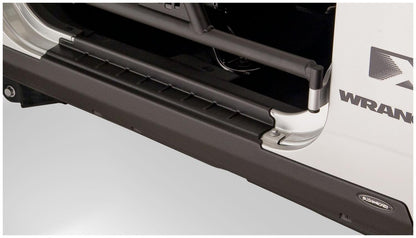 Black Trail Armor Rocker Panel And Sill Plate Covers For 2007-2018 Jeep Wrangler JK 2-Door, Pair Bushwacker