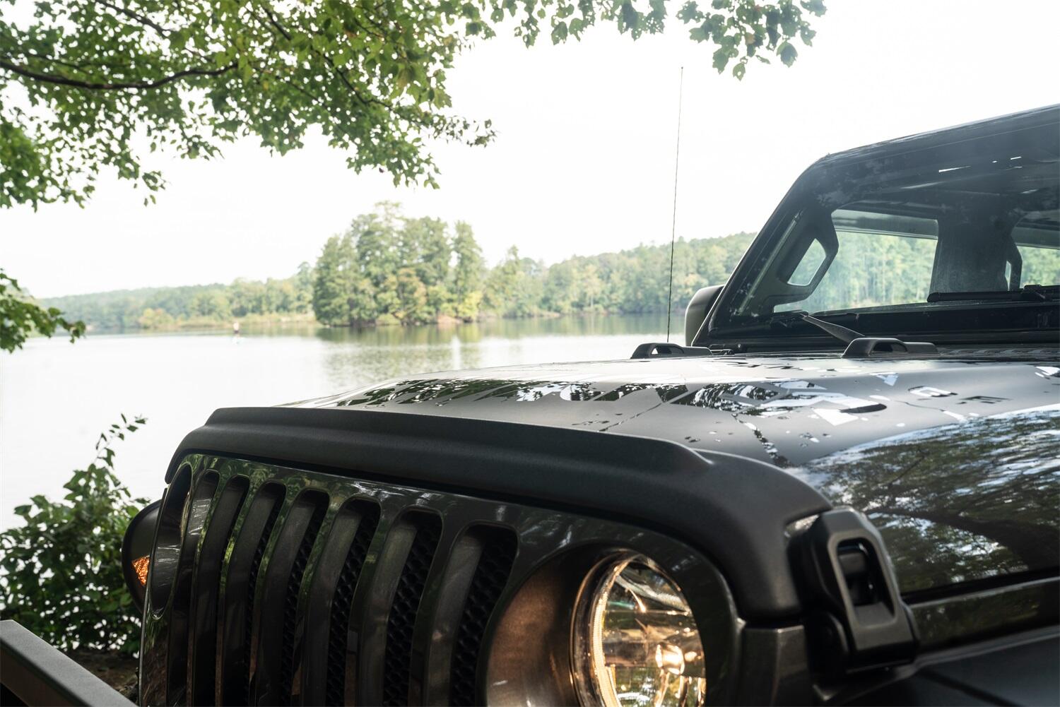 Trail Armor Hood Stone Guard Black Textured Finish, 1-Piece For 2018-2026 Jeep Wrangler JL, 2 And 4-Door Bushwacker