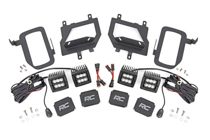 LED Light Kit | Fog Mount | Dual 2" Black Pairs | Flood | Ford F-150 (15-17)