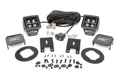 LED Light Kit | Fog Mount | 2" Black Pair | White DRL | Subaru Outback (15-19)