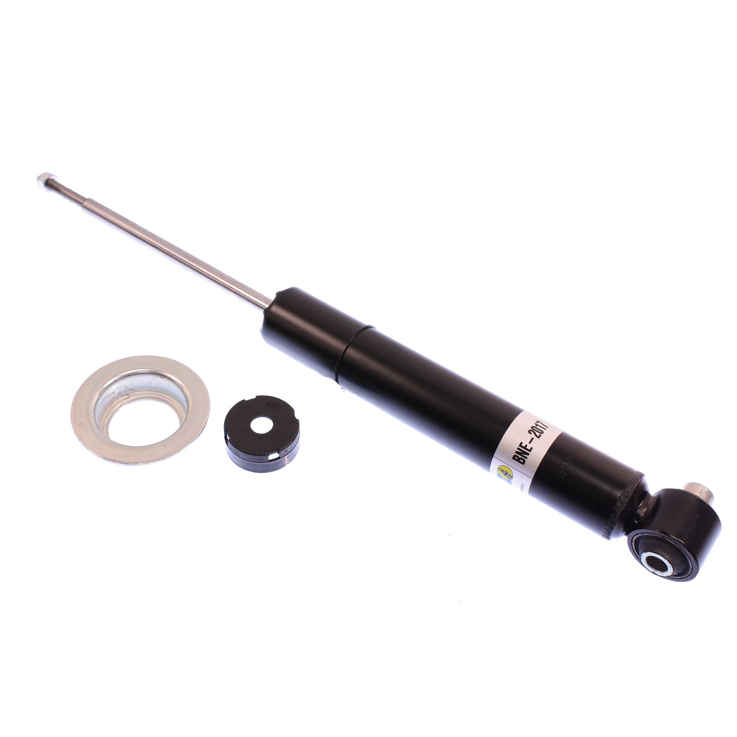 Suspension Shock Absorber Twintube Rear BMW 528e 1988-1982 533i 1984-1983 535i 1988-1985 535is 1988 633CSi 1984-1983 635CSi 1989-1985 Eye 14.2mm Stem Black Paint B4 OE Replacement Bilstein