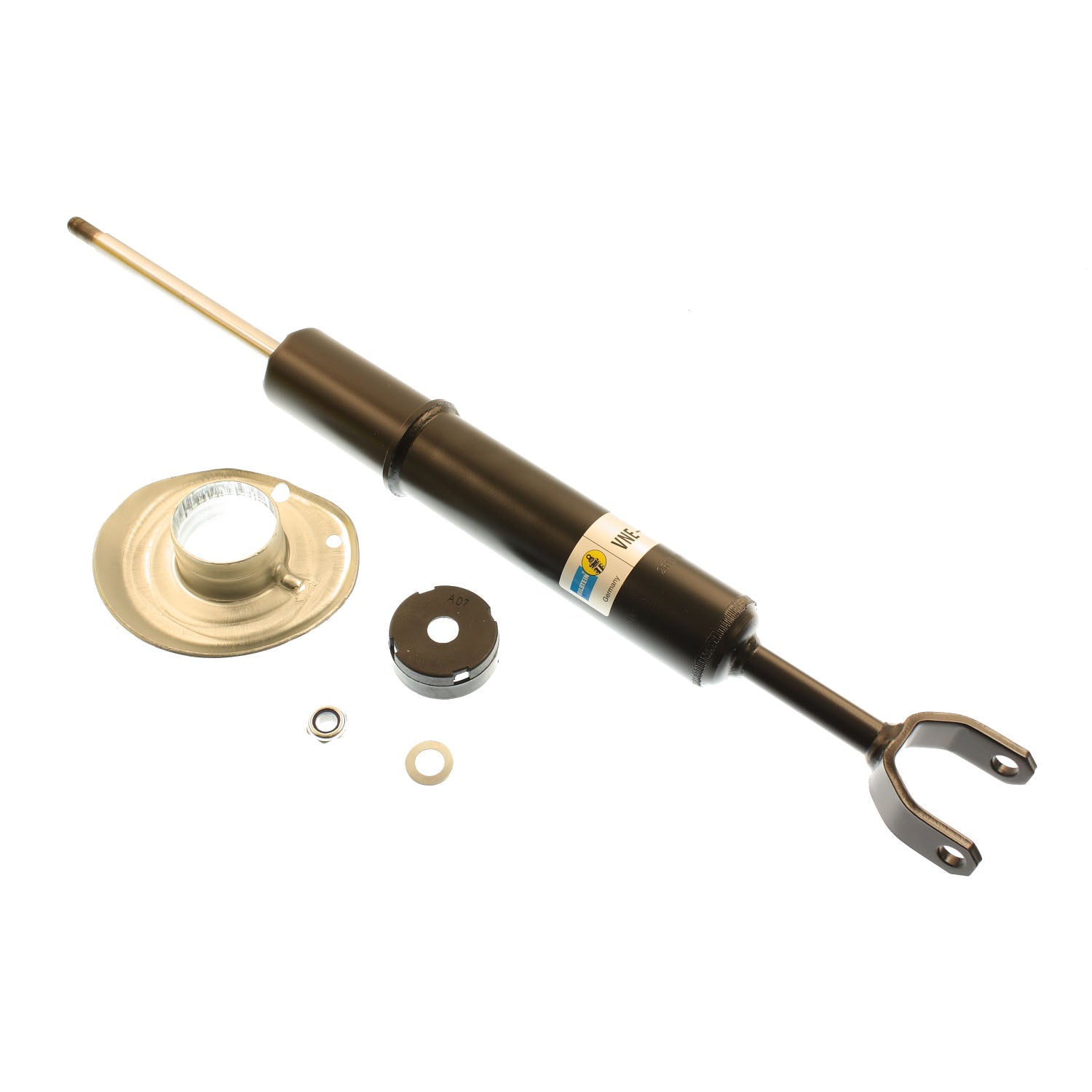 Suspension Shock Absorber Twintube Front Audi A4 2001-1996 A4 Quattro 2001-1996 A6 2000-1998 A6 Quattro 2000-1998 Volkswagen Passat 2000-1998 Clevis Stem Black Paint B4 OE Replacement Bilstein