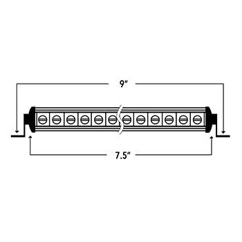 8" Single Row LED Light Bar - SRS8, 10-10005