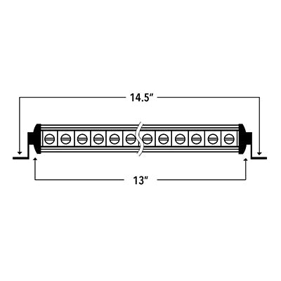 Hi-Lux 2.0 - Single Row 13" Light bar, 10-10156