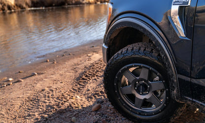 Black OE Style Smooth Finish Front Fender Flares For 2018-2020 Ford F150 Bushwacker