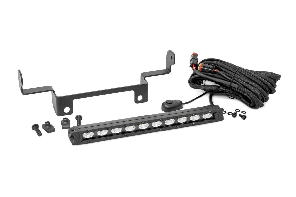 LED Light | Bumper Mount | 10" Black Slimline | Honda Pioneer 1000/Pioneer 1000-5