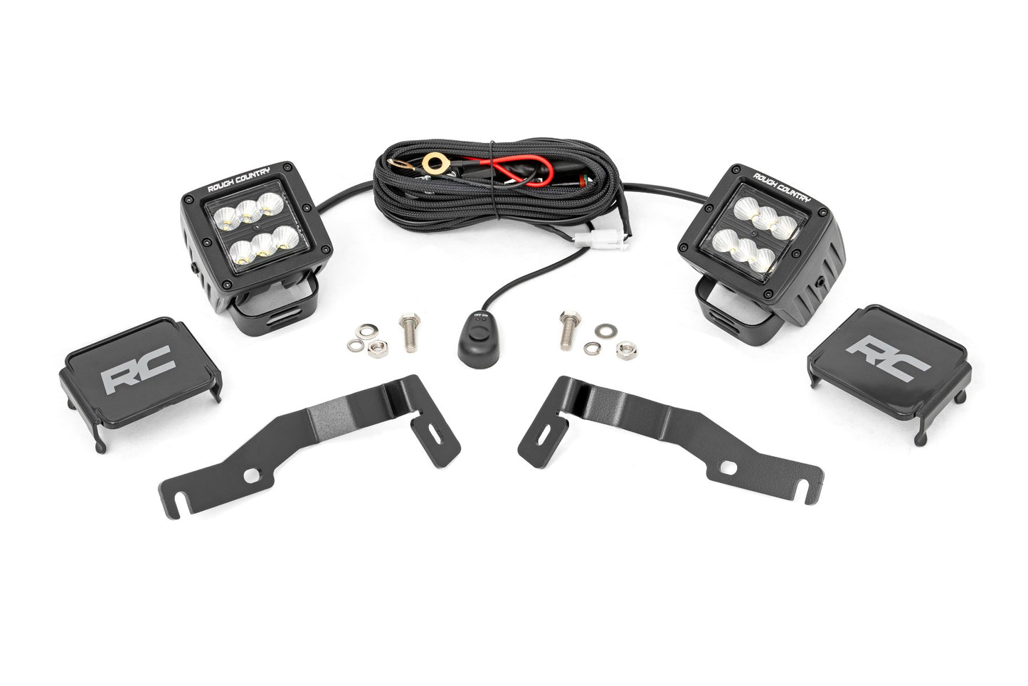 LED Light Kit | Ditch Mount | 2" Black Pair | Flood | Toyota Tacoma (24-26)