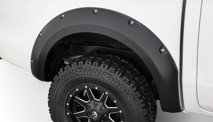 Black Pocket/Rivet Style Smooth Finish 4-Piece Fender Flare Set For 2011-2018 Ford Ranger Bushwacker
