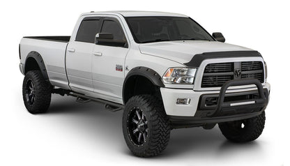 Black Max Coverage Pocket/Rivet Style Smooth Finish 4-Piece Fender Flare Set For 2015-2017 Ford F150 (Excludes Models With Tech Package) Bushwacker