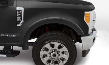 Black OE Style Smooth Finish 4-Piece Fender Flare Set For 2017-2022 Ford F250 Super Duty 2017-2022 F350 Super Duty W/98 Inch Bed Bushwacker