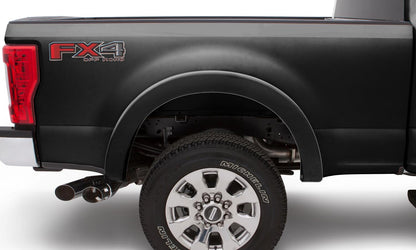 Black OE Style Smooth Finish 4-Piece Fender Flare Set For 2017-2022 Ford F250 Super Duty 2017-2022 F350 Super Duty W/98 Inch Bed Bushwacker