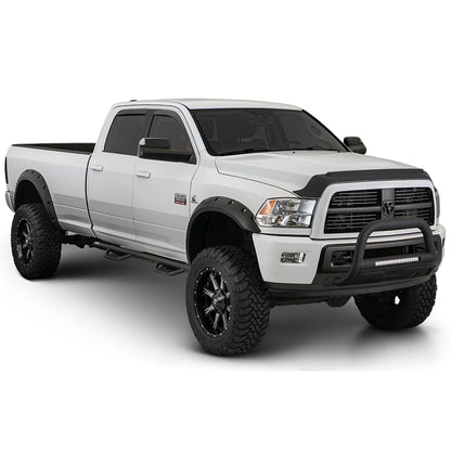 Black Max Coverage Pocket/Rivet Style Smooth Finish 4-Piece Fender Flare Set For 2018-2020 Ford F150 Bushwacker