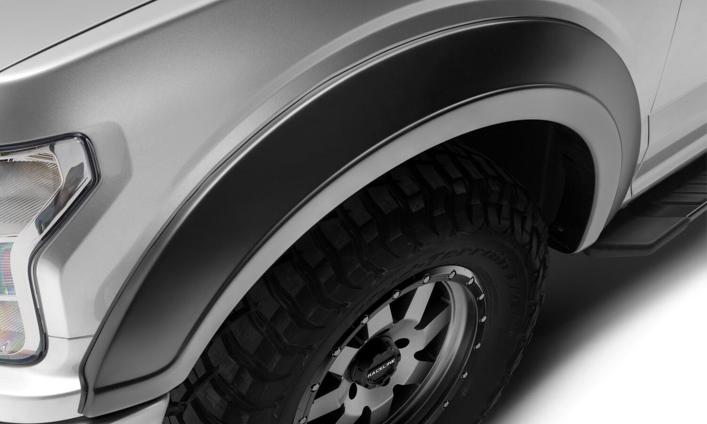 Black Extendafender Fender Flares Smooth Finish 4-Piece Set For 2018-2020 Ford F150 Bushwacker