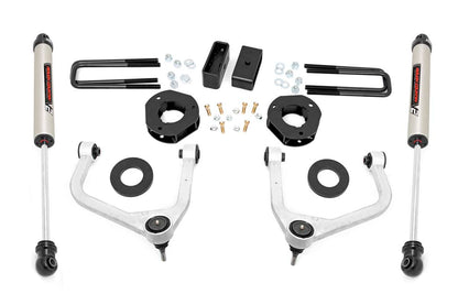 3.5 Inch Suspension Lift Kit w/Forged Upper Control Arms & V2 Shocks 19-20 GMC Silverado/Sierra 1500 4WD/2WD Rough Country