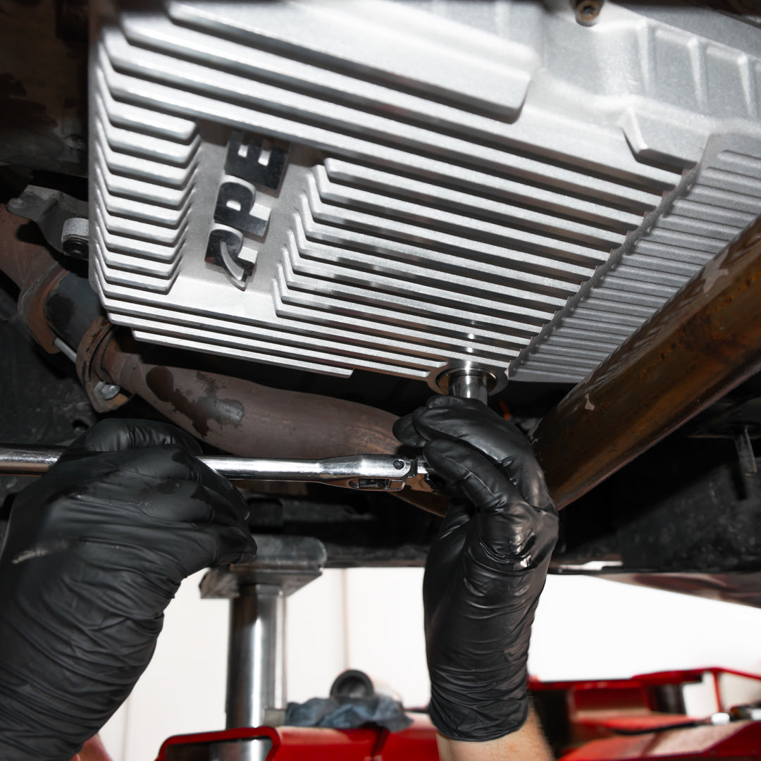 2005-2019 Jeep/Dodge/Chrysler w/ WA580, W5A580, NAG1 Transmission Heavy-Duty Cast Aluminum Transmission Pan Black