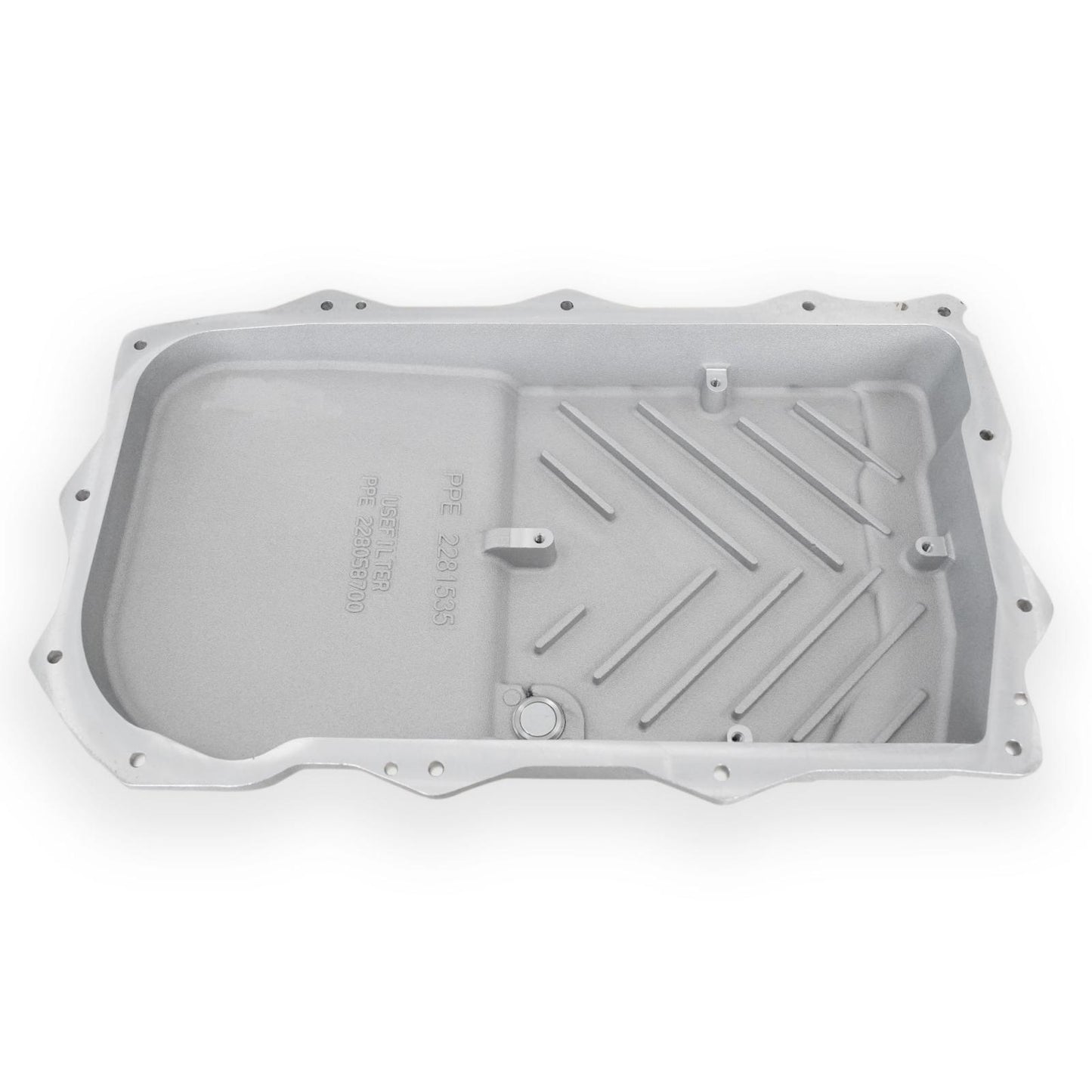 2018-2022 Jeep Wrangler JL/JT w/ 850RE Transmission Heavy-Duty Cast Aluminum Transmission Pan Brushed