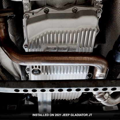 2018-2022 Jeep Wrangler JL/JT w/ 850RE Transmission Heavy-Duty Cast Aluminum Transmission Pan Brushed