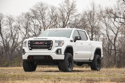 4 Inch Suspension Lift Kit Strut Spacers & V2 Shocks 19 Silverado/Sierra 1500 Trailboss/AT4 4WD Rough Country