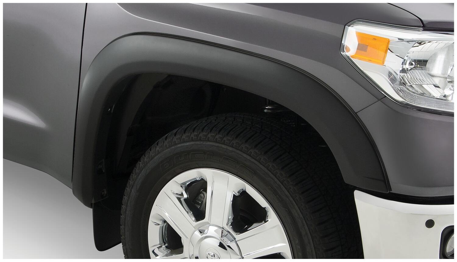 Black OE Style Smooth Finish Front Fender Flares For 2011-2013 Toyota Highlander (Excludes Hybrid) Bushwacker