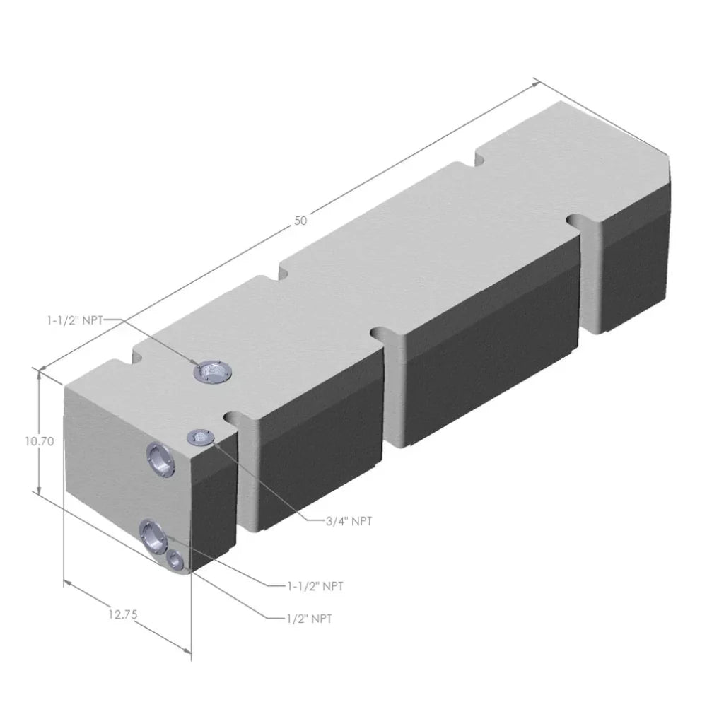22 Gallon Driver Side Undercarriage Fresh/Grey Water Tank 2007-24 Mercedes Sprinter 144" & 170"