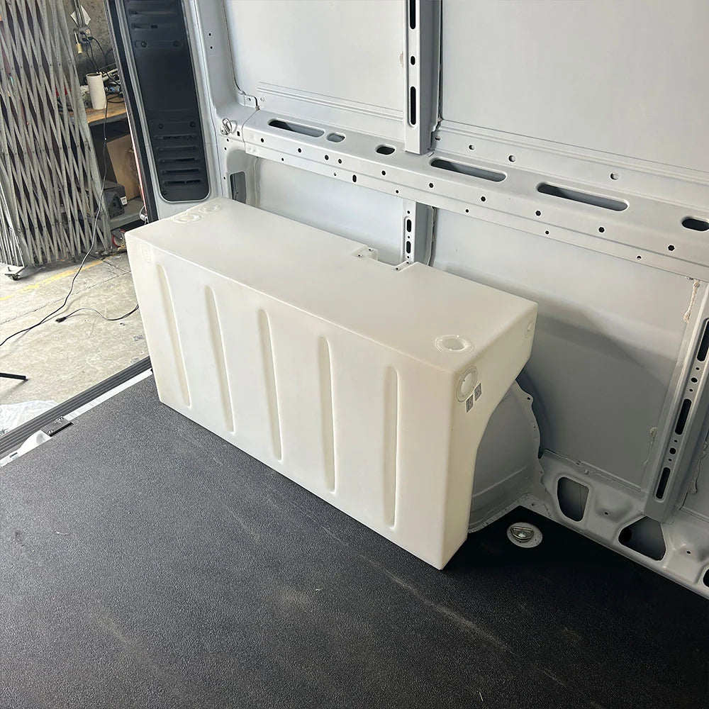 34 GALLON WHEEL WELL WATER TANK (DRIVERS SIDE) FOR 2013-2024 DODGE / RAM PROMASTER 1500, 2500, 3500 136", 159" AND 159" EXT
