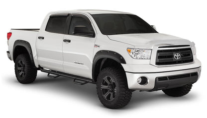 Black Pocket/Rivet Style Smooth Finish 4-Piece Fender Flare Set For 2007-2013 Toyota Tundra Bushwacker