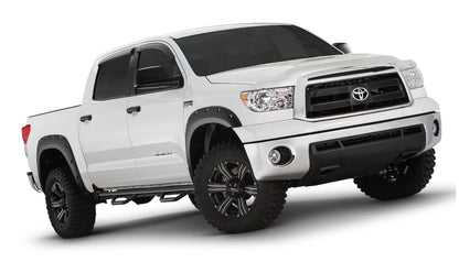 Black Pocket/Rivet Style Smooth Finish 4-Piece Fender Flare Set For 2007-2013 Toyota Tundra Bushwacker