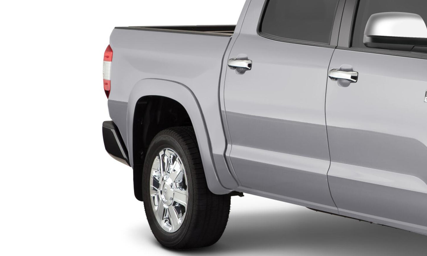 Oe Style Color Matched Silver Sky Metallic 4-Piece Fender Flare Set For 2019-2021 Toyota Tundra, Must Remove Mudflaps Bushwacker