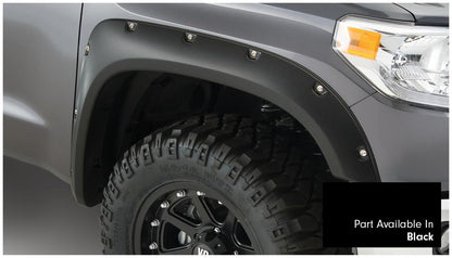 Pocket/Rivet Style Color Matched Black 4-Piece Fender Flare Set For 2016-2018 Toyota Tundra Bushwacker