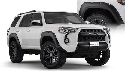 Black Pocket/Rivet Style Smooth Finish 4-Piece Fender Flare Set For 22-26 Toyota Tundra Bushwacker