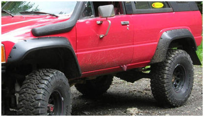 Black Cutout Style Smooth Finish Front Fender Flares For 1984-1988 Toyota Pickup Bushwacker