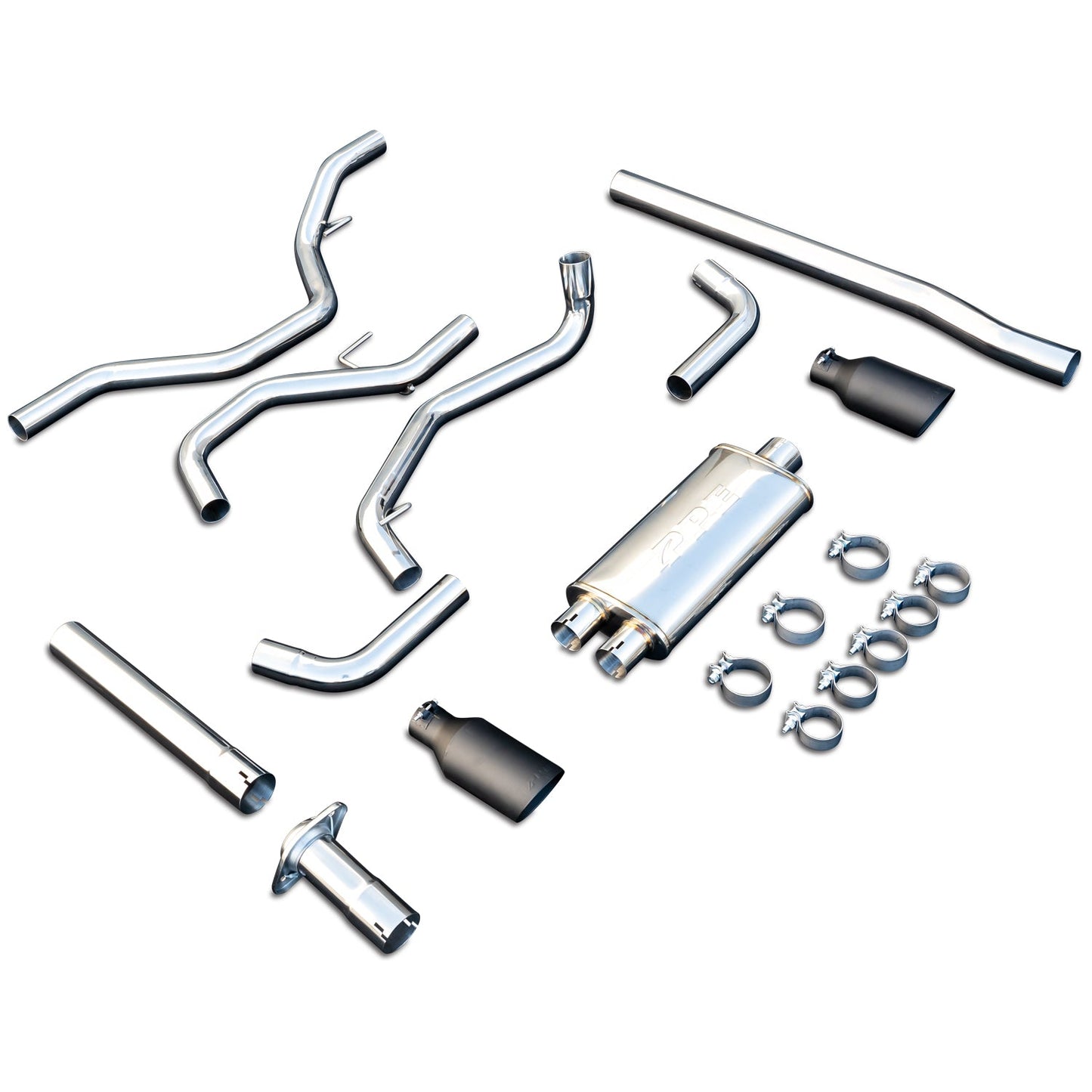 Exhaust Cat Back Ford F150 (2009-2014) Polish Tube Black Tips