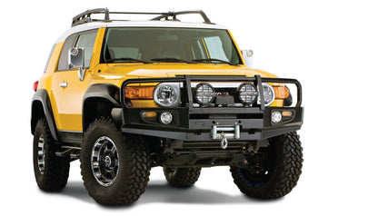 Black Extendafender Style Smooth Finish 4-Piece Fender Flare Set For 2007-2014 Toyota Fj Cruiser Bushwacker