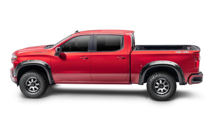 Black Pocket/Rivet Style Smooth Finish Rear Fender Flares For 2019-2026 Chevrolet Silverado 1500 Bushwacker