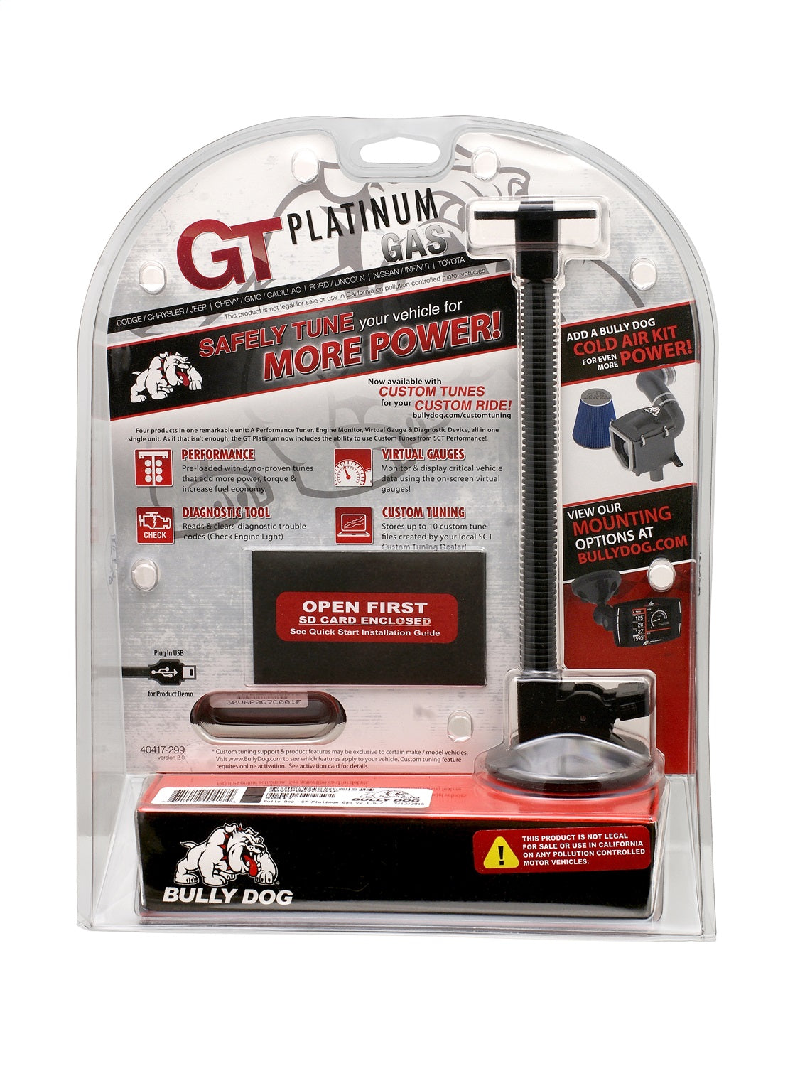 Triple Dog GT Platinum Gauge Tuner Gas Bully Dog