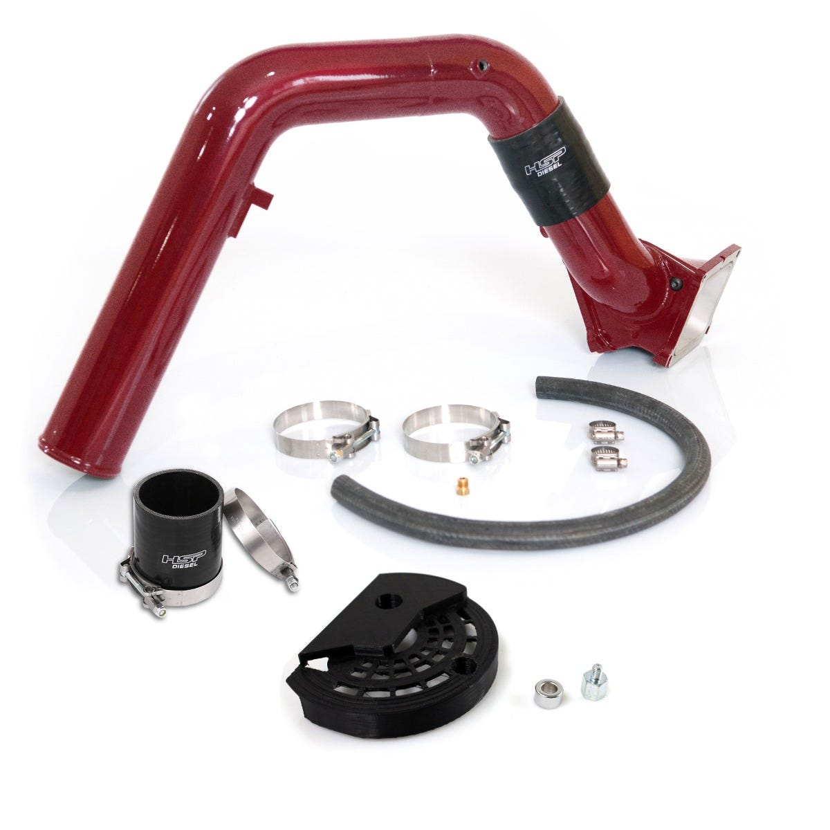 Max Flow Bridge and Cold Side Tube Over Alt for 07.5-10 Chevrolet/GMC Duramax LMM Illusion Cherry HSP Diesel