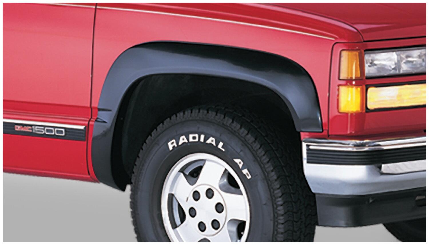 Black OE Style Smooth Finish 4-Piece Fender Flare Set For 1997-1999 Tahoe 1995-1999 Yukon Bushwacker