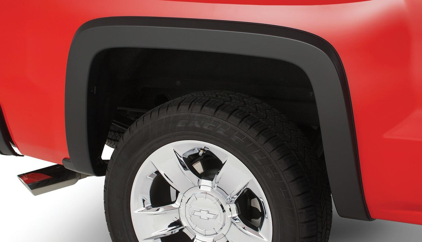 Black OE Style Smooth Finish 4-Piece Fender Flare Set For 1997-1999 Tahoe 1995-1999 Yukon Bushwacker