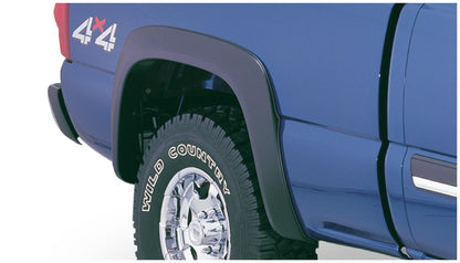 Black Extendafender Style Smooth Finish 4-Piece Fender Flare Set For 99-07 Silverado/Sierra Trucks (Check Application Guide) Bushwacker