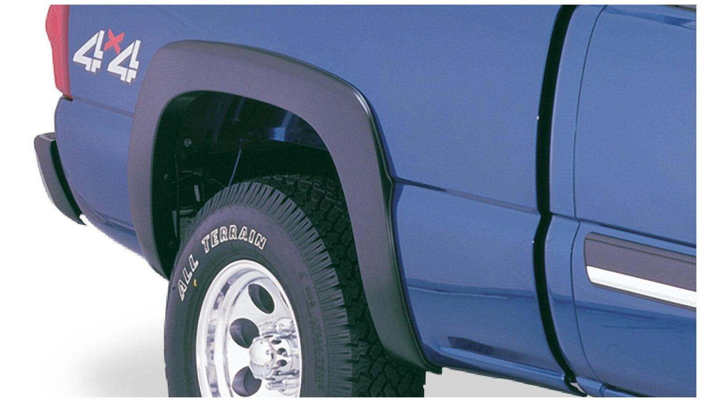 Black OE Style Smooth Finish 4-Piece Fender Flare Set For 1999-2007 Chevrolet Silverado/GMC Sierra (Check Application Guide) Bushwacker